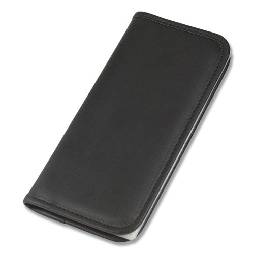 Image of Samsill® Professional Vinyl Business Card File, Holds 160 2 x 3.5 Cards, 4.75 x 10.25, Black