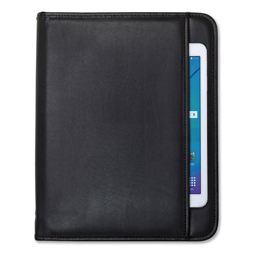 Image of Samsill® Professional Zippered Pad Holder, Pockets/slots, Writing Pad, Black