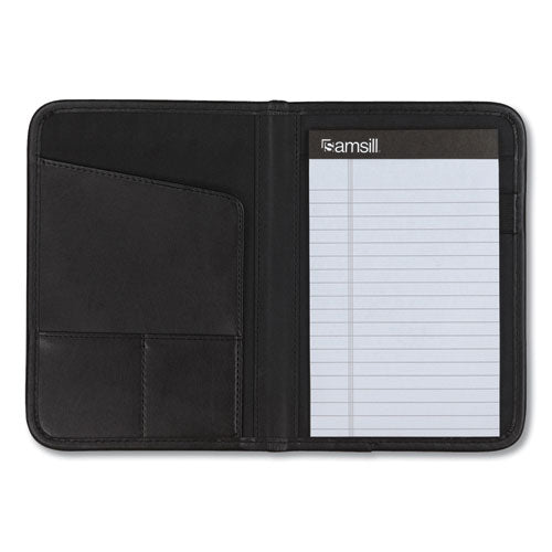 Image of Samsill® Professional Padfolio, 3/4w X 9 1/4h, Open Style, Black