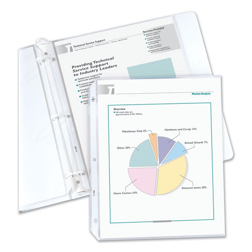 Image of C-Line® Economy Weight Poly Sheet Protectors, Reduced Glare, 2", 11 x 8.5, 200/Box