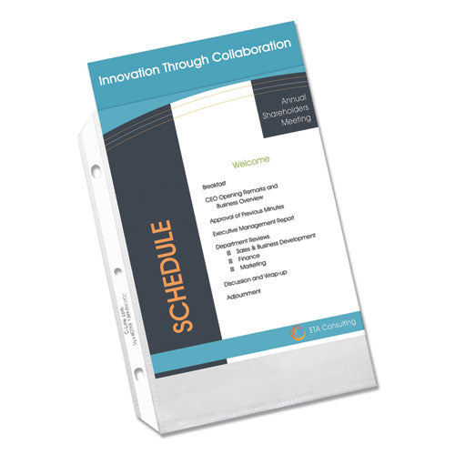 Image of C-Line® Heavyweight Polypropylene Sheet Protectors, Clear, 2", 8.5 x 5.5, 50/Box
