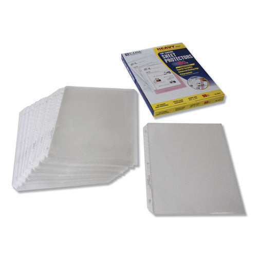 Image of C-Line® Heavyweight Polypropylene Sheet Protectors, Clear, 2", 11 x 8.5, 50/Box