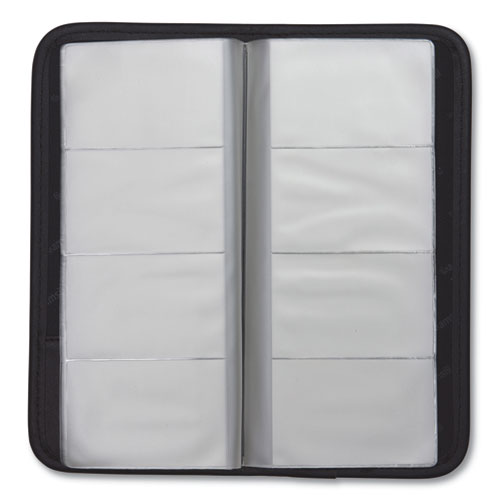 Image of Samsill® Professional Vinyl Business Card File, Holds 160 2 x 3.5 Cards, 4.75 x 10.25, Black