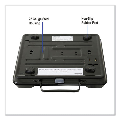 Image of Brecknell Portable Electronic Utility Bench Scale, 250 lb Capacity, 12.5 x 10.95 x 2.2  Platform