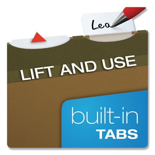Image of Pendaflex® Ready-Tab Reinforced Hanging File Folders, Legal Size, 1/6-Cut Tabs, Standard Green, 25/Box