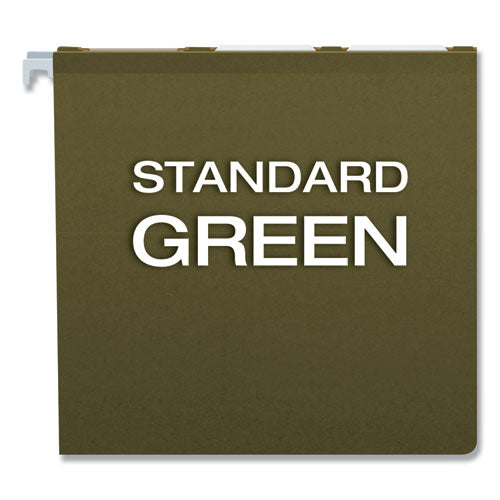 Image of Pendaflex® Ready-Tab Reinforced Hanging File Folders, Legal Size, 1/6-Cut Tabs, Standard Green, 25/Box