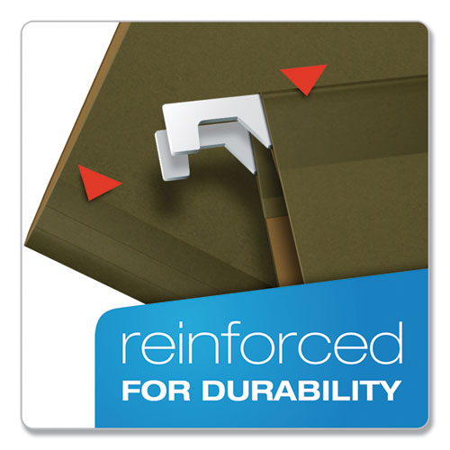 Image of Pendaflex® Ready-Tab Reinforced Hanging File Folders, Letter Size, 1/3-Cut Tabs, Standard Green, 25/Box