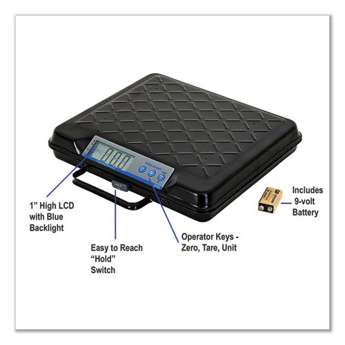 Image of Brecknell Portable Electronic Utility Bench Scale, 250 lb Capacity, 12.5 x 10.95 x 2.2  Platform