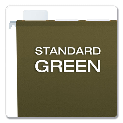 Image of Pendaflex® Ready-Tab Reinforced Hanging File Folders, Letter Size, 1/3-Cut Tabs, Standard Green, 25/Box
