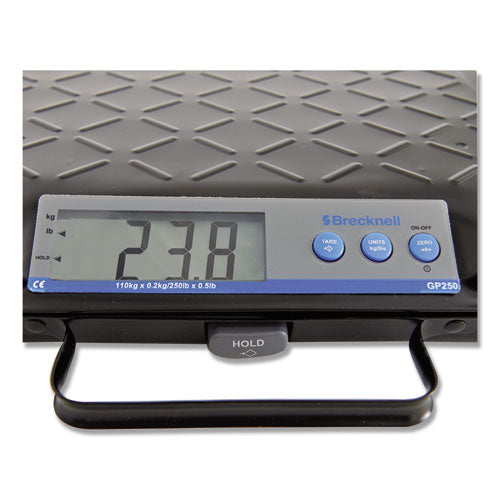 Image of Brecknell Portable Electronic Utility Bench Scale, 250 lb Capacity, 12.5 x 10.95 x 2.2  Platform