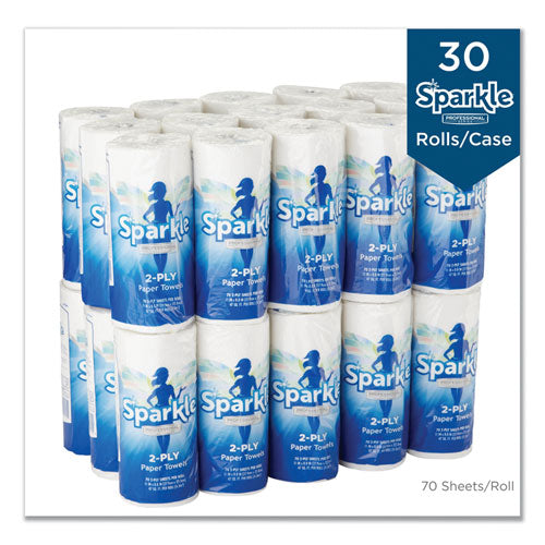 Image of Georgia Pacific® Professional Sparkle ps Premium Perforated Paper Kitchen Towel Roll, 2-Ply, 11 x 8.8, White, 70 Sheets, 30 Rolls/Carton