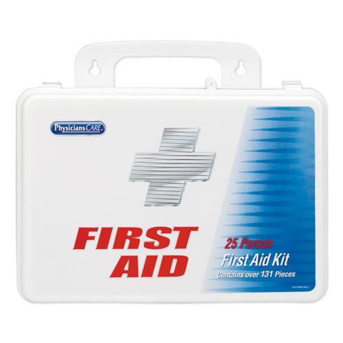Image of PhysiciansCare® by First Aid Only® Office First Aid Kit, For Up To 25 People, 131 Pieces, Plastic Case
