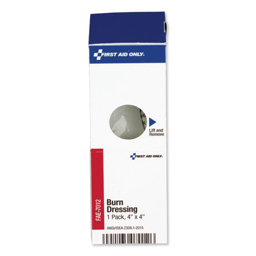 Image of First Aid Only Smartcompliance Refill Burn Dressing, 4 X 4, White