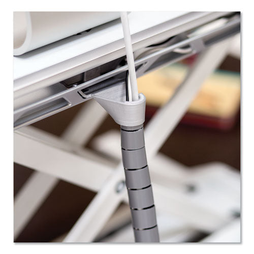 Image of Fellowes® Lotus Sit-Stands Workstation, 32.75" X 24.25" X 5.5" To 22.5", Black