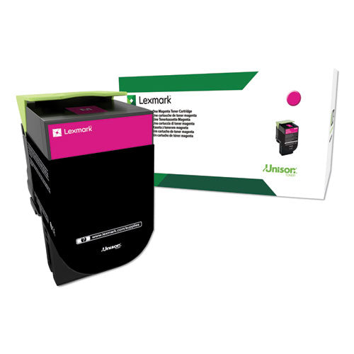 Image of Lexmark 80c1hm0 Return Program High-Yield Toner, 3,000 Page-Yield, Magenta