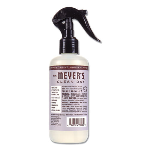 Image of Mrs. Meyer's® Clean Day Room Freshener, Lavender, 8 Oz, Non-Aerosol Spray, 6/carton
