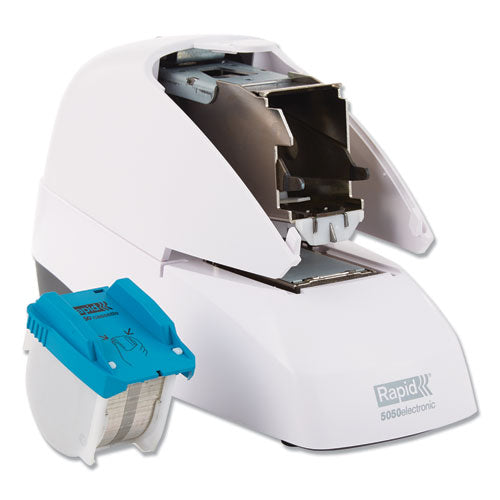 Image of Rapid® 5050e Professional Electric Stapler, 60-Sheet Capacity, White