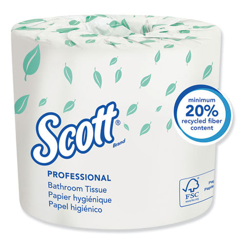 Image of Scott® Essential Standard Roll Bathroom Tissue for Business, Septic Safe, 2-Ply, White, 550 Sheets/Roll