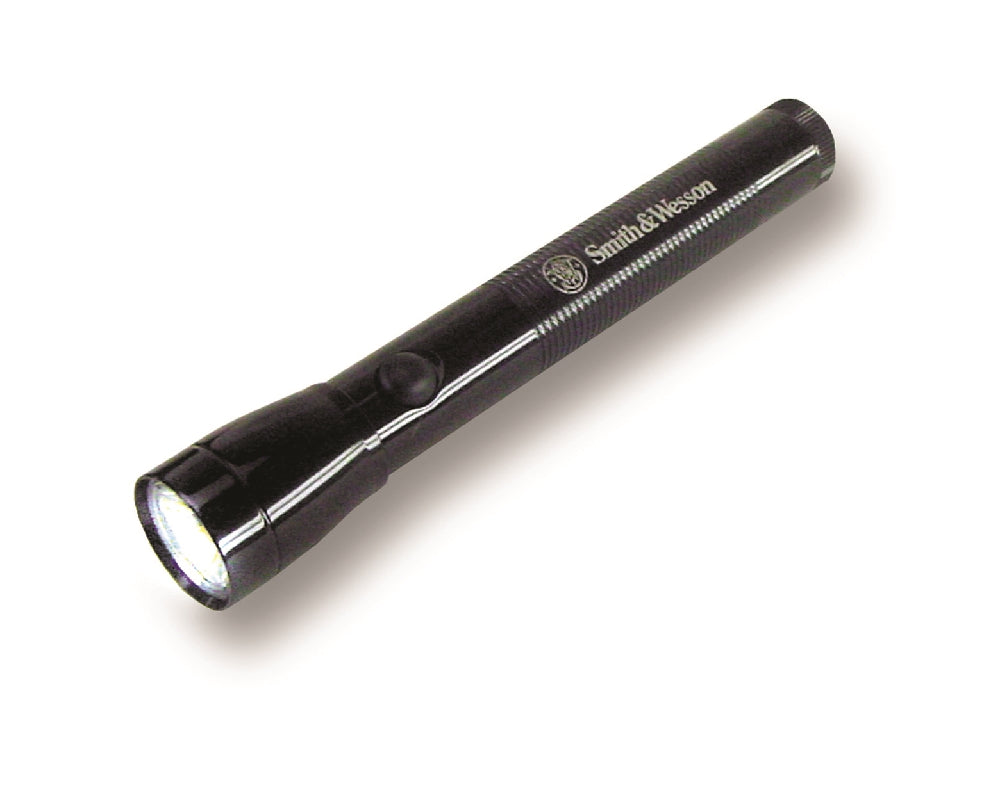 Image of Skilcraft Aluminum Flashlight, 6-1/4" Long, Includes 2 AA Batteries & Belt Holster, Black