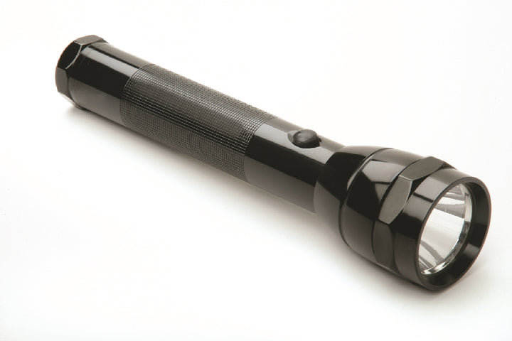 Image of Skilcraft Aluminum Flashlight, 10-1/2" Long, Requires 2 D Batteries, Black
