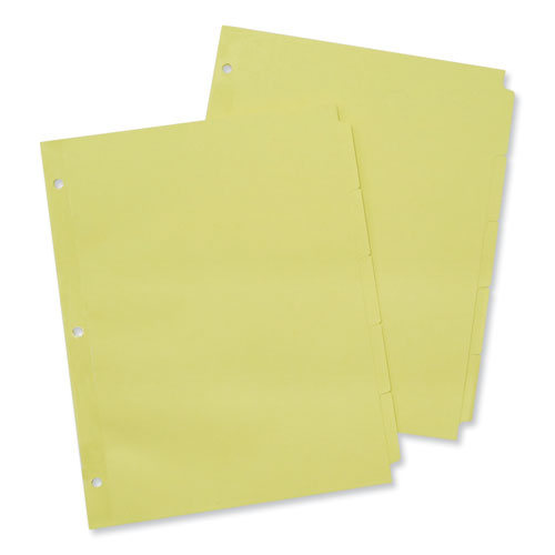Image of Universal® Self-Tab Index Dividers, 5-Tab, 11 X 8.5, Buff, 36 Sets