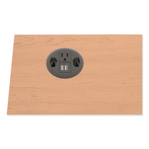 Image of HON® Usb Ac Power Hub Grommet, 3" Diameter, Black