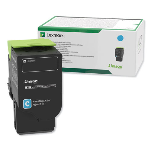 Image of Lexmark 78c1xc0 Return Program Extra High-Yield Toner, 5,000 Page-Yield, Cyan