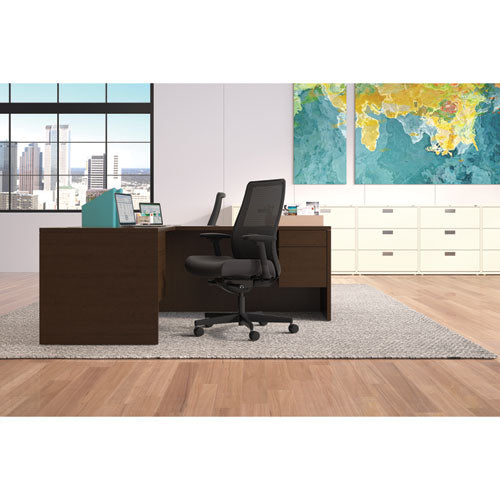 Image of HON® Endorse Mesh Mid-Back Work Chair, Supports Up To 300 Lb, 17.5" To 21.75" Seat Height, Black