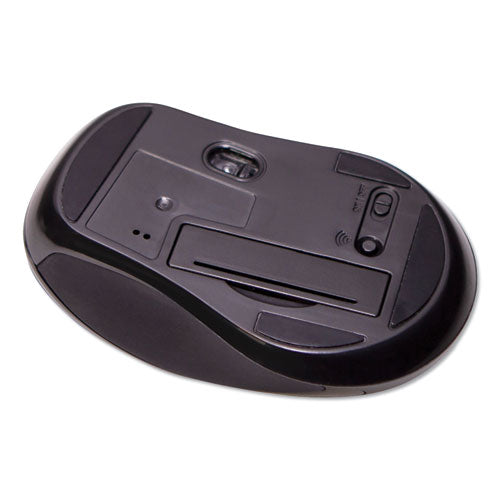 Image of Innovera® Mid-Size Wireless Optical Mouse with Micro USB, 2.4 GHz Frequency/26 ft Wireless Range, Right Hand Use, Black