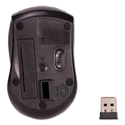 Image of Innovera® Compact Mouse, 2.4 GHz Frequency/26 ft Wireless Range, Left/Right Hand Use, Black