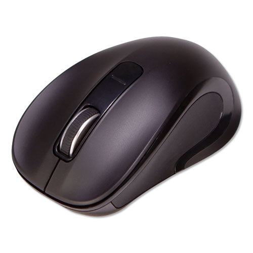 Image of Innovera® Mid-Size Wireless Optical Mouse with Micro USB, 2.4 GHz Frequency/26 ft Wireless Range, Right Hand Use, Black
