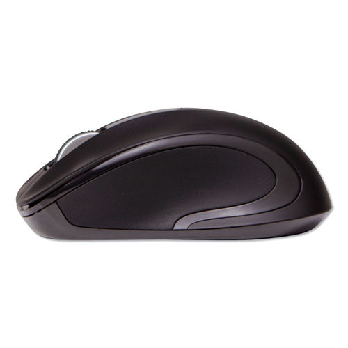 Image of Innovera® Mid-Size Wireless Optical Mouse with Micro USB, 2.4 GHz Frequency/26 ft Wireless Range, Right Hand Use, Black