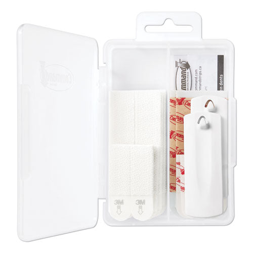 Image of Command Picture Hanging Kit, Assorted Sizes, Plastic, White, 1 lb; 4 lb Capacities, 24 Pieces/Pack