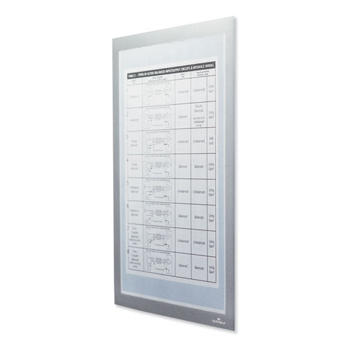 Image of Durable® Duraframe Magnetic Plus Sign Holder, 8.5 X 11, Silver Frame, 2/pack