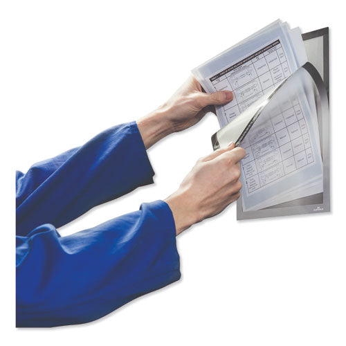 Image of Durable® Duraframe Magnetic Plus Sign Holder, 8.5 X 11, Silver Frame, 2/pack