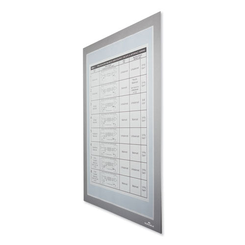 Image of Durable® Duraframe Magnetic Plus Sign Holder, 8.5 X 11, Silver Frame, 2/pack