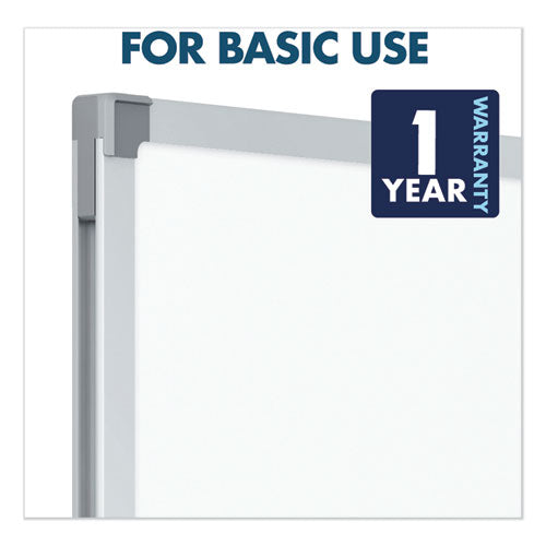 Image of Mead® Dry Erase Board with Aluminum Frame, 72" x 48", White Surface, Satin Aluminum Frame