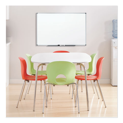 Image of Mead® Dry Erase Board with Aluminum Frame, 72" x 48", White Surface, Satin Aluminum Frame