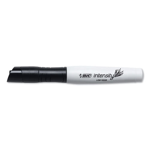 Image of BIC® Intensity Low Odor Chisel Tip Dry Erase Marker, Broad Chisel Tip, Black, Dozen
