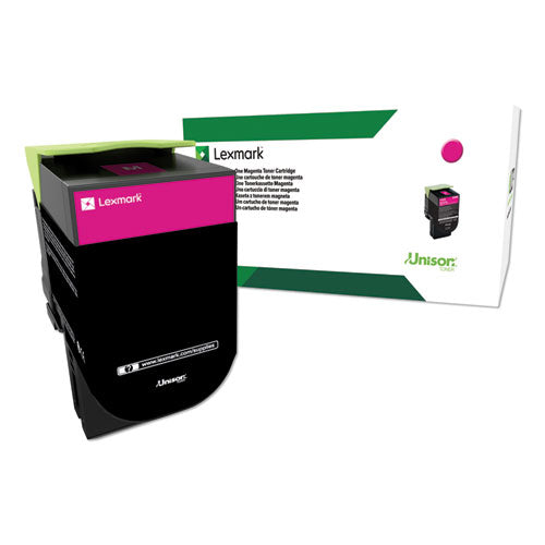 Image of Lexmark 80c0hmg Return Program High-Yield Toner, 3,000 Page-Yield, Magenta, Taa Compliant