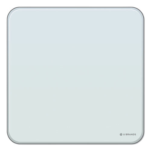 Image of U Brands Cubicle Glass Dry Erase Board, 12" x 12", White Surface