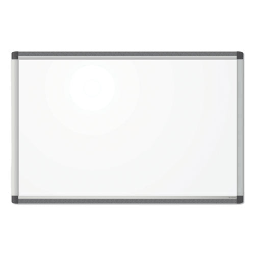 Image of U Brands PINIT Magnetic Dry Erase Board, 36" x 24" (Actual Size: 35" x 23"), White Surface, Satin Aluminum Frame