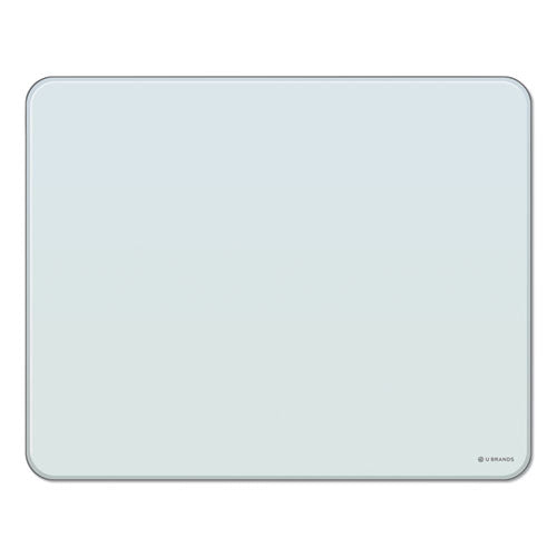 Image of U Brands Cubicle Glass Dry Erase Board, 20" x 16", White Surface