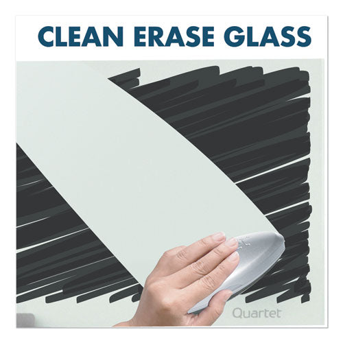 Image of Quartet® Infinity Magnetic Glass Dry Erase Cubicle Board, 30" x 18", White Surface