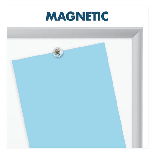 Image of Quartet® Classic Series Porcelain Magnetic Dry Erase Board, 72" x 48", White Surface, Satin Aluminum Frame