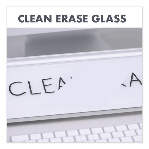 Image of Quartet® Glass Dry Erase Desktop Computer Pad, 18" x 6", White Surface