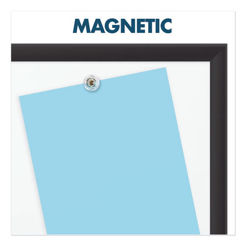 Image of Quartet® Classic Series Porcelain Magnetic Dry Erase Board, 60" x 36", White Surface, Black Aluminum Frame