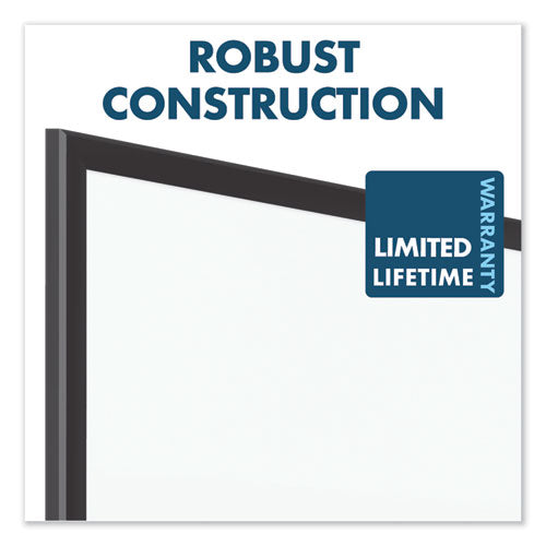 Image of Quartet® Classic Series Porcelain Magnetic Dry Erase Board, 60" x 36", White Surface, Black Aluminum Frame