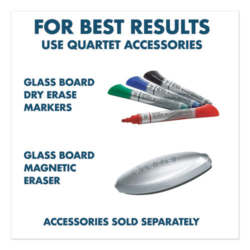 Image of Quartet® Infinity Magnetic Glass Dry Erase Cubicle Board, 30" x 18", White Surface