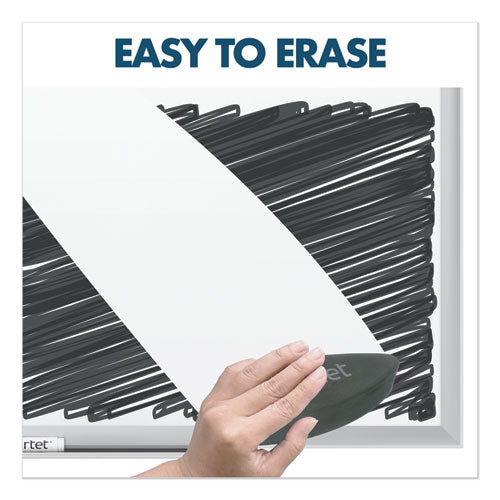 Image of Quartet® Classic Series Porcelain Magnetic Dry Erase Board, 96" x 48", White Surface, Satin Aluminum Frame